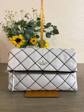 Kate Spade New York White Quilted Emerson Place Marsala Convertible Crossbody